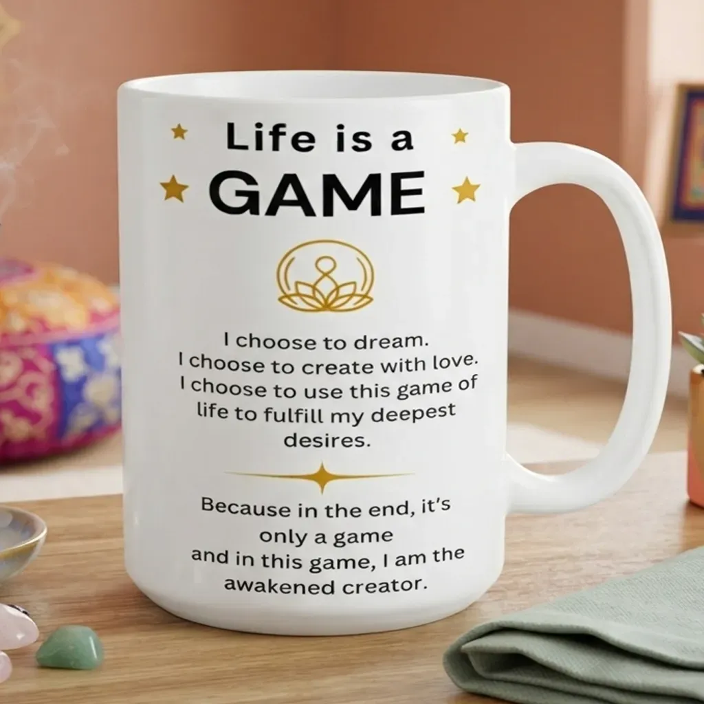 LIFE IS A GAME – AFFIRMATION MUG ✧