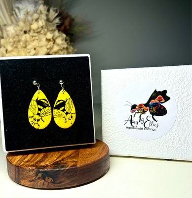 Bumble Bee Stud Dangles