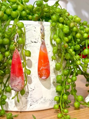 Ember Glow Drop Earrings Bold, fiery, and full of personality.