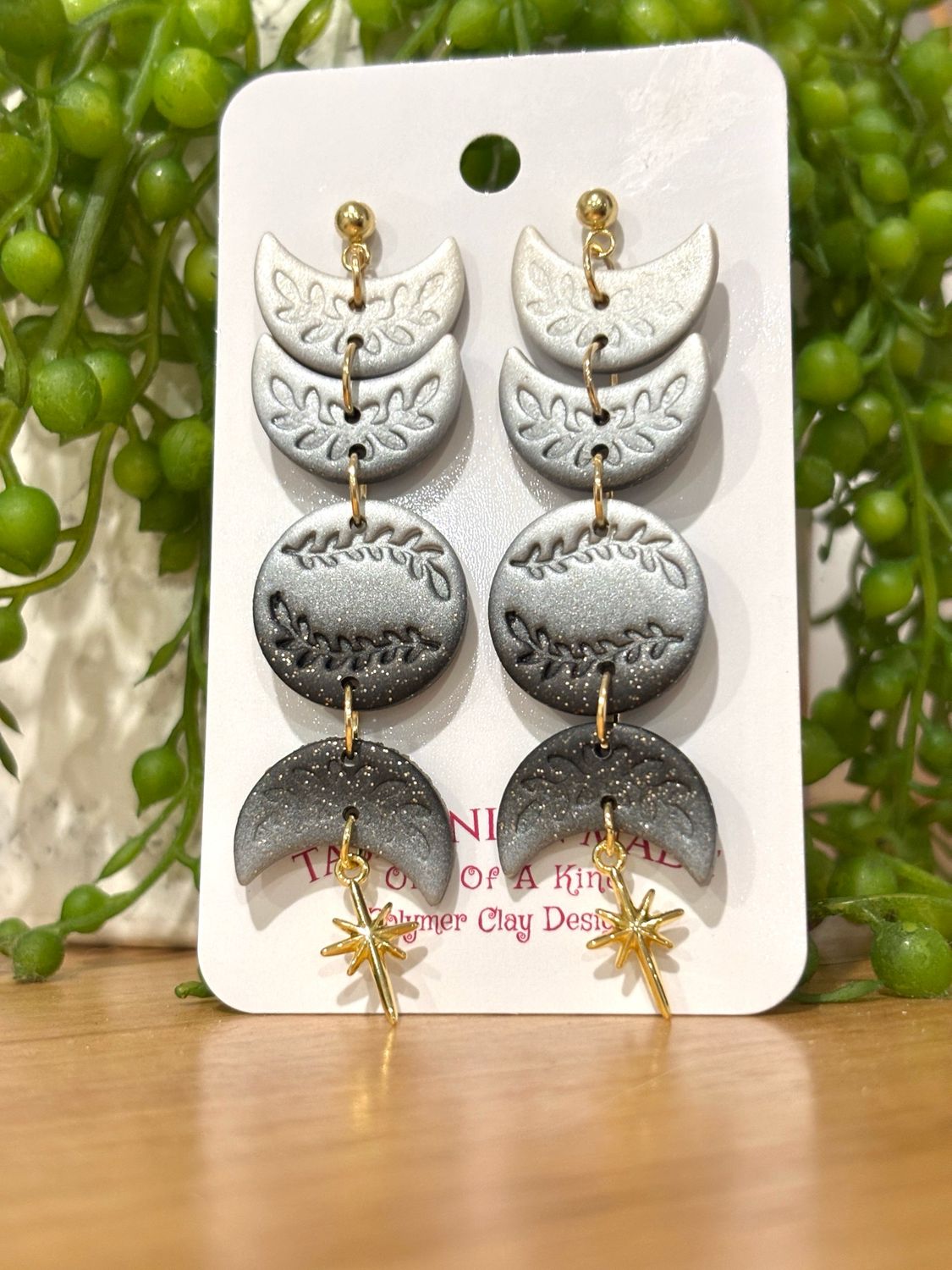 Moon Phase Statement Earrings