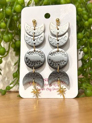 Moon Phase Statement Earrings