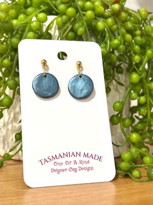 Mini Blue Shimmer Studs