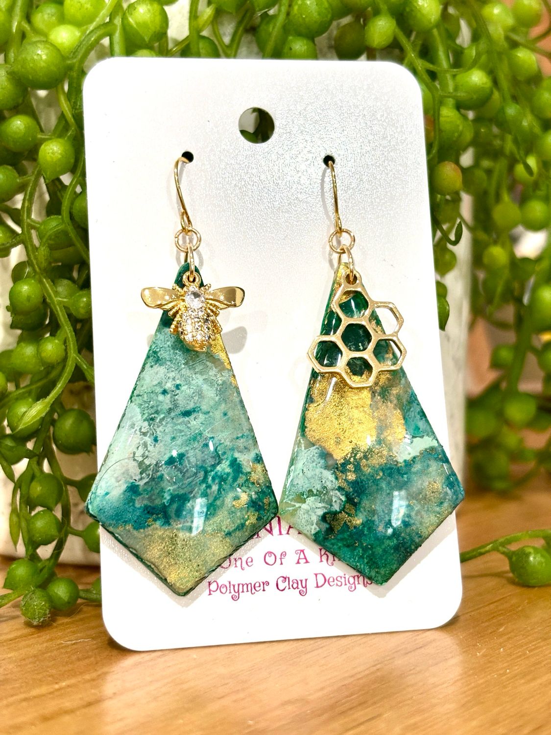 Bee &amp; Hive Forest Earrings