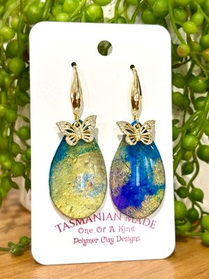 Golden Horizon Butterfly Earrings