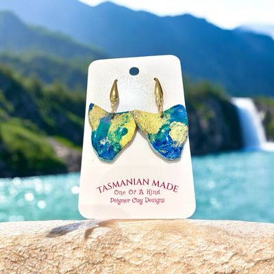 Tasmanian Golden Coast Wave Earrings