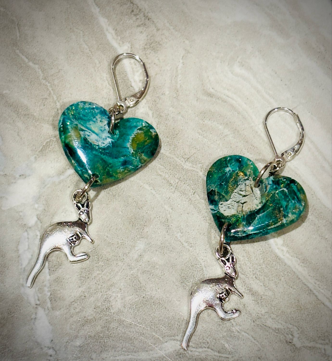 Aussie Heartbeat – Sterling Silver Kangaroo Earrings