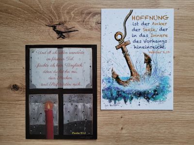 Postkarten Postkarten "Anker der Hoffnung" und "November"