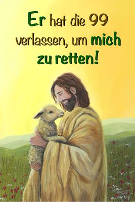Poster A4 Jesus und das Lamm (Leinenpapier) Poster A4 Jesus und das Lamm (Leinenpapier)