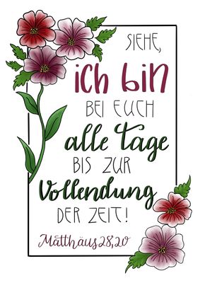 Faltkarte A6 "Siehe, ich bin bei euch alle Tage" Faltkarte A6 "Siehe, ich bin bei euch alle Tage"