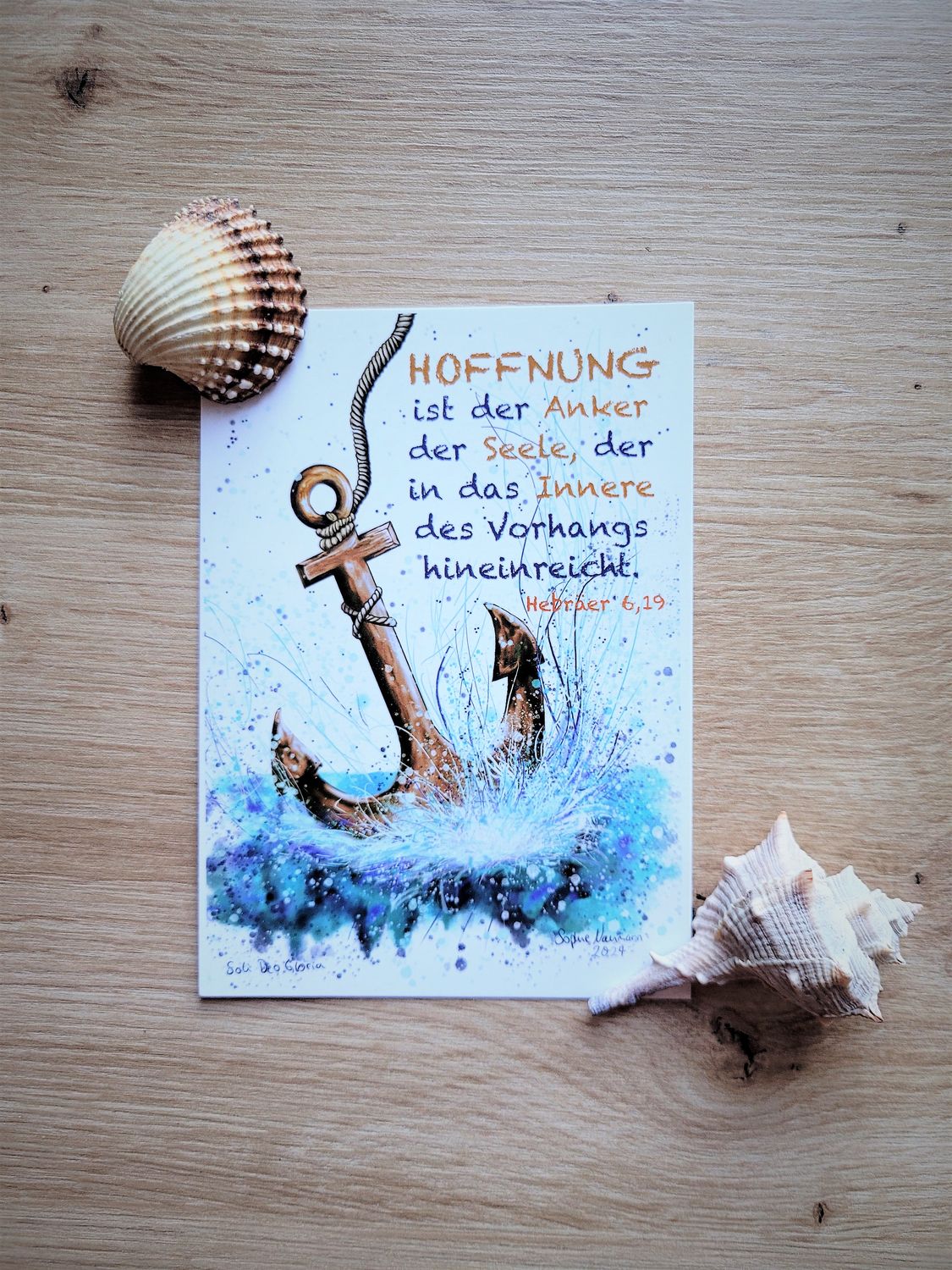 Postkarte A6 &quot;Anker der Hoffnung&quot;