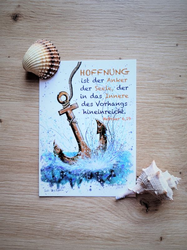 Postkarte A6 &quot;Anker der Hoffnung&quot;