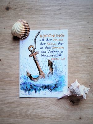 Postkarte A6 "Anker der Hoffnung" Postkarte A6 "Anker der Hoffnung"
