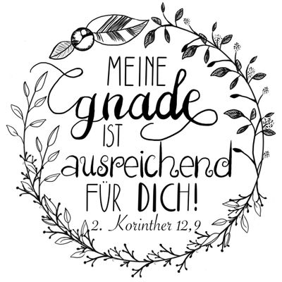 5er Pack Sticker 45mm, rund, &quot;Gnade&quot;