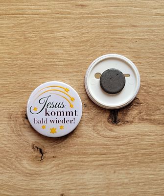 Kühlschrankmagnet 45mm "Jesus kommt" Kühlschrankmagnet 45mm "Jesus kommt"