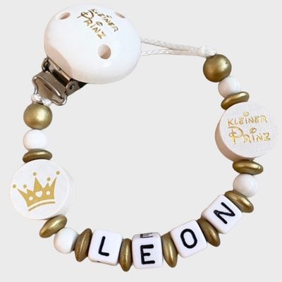 Nuggiketten in gold/weiss, Holz