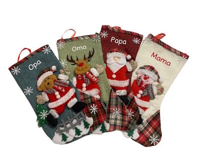 Weihnachtssocken mit Name
