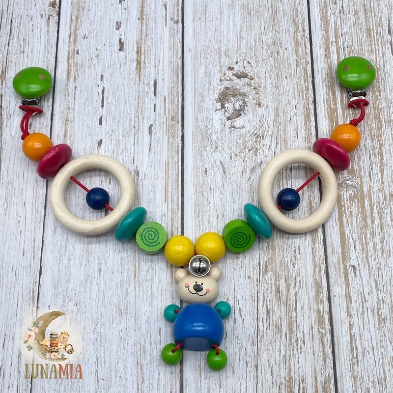 Kinderwagenketten aus Holz, bunt