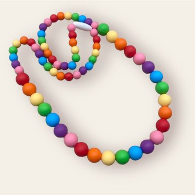 Stillkette Silikonperlen, verschiedene Farben