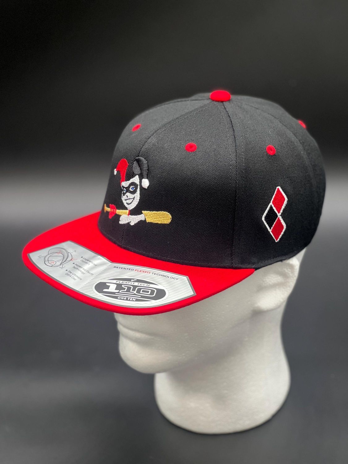 Harley Quinn Hat | DC Comics Super Villain Cap | Embroidered Adjustable Snapback