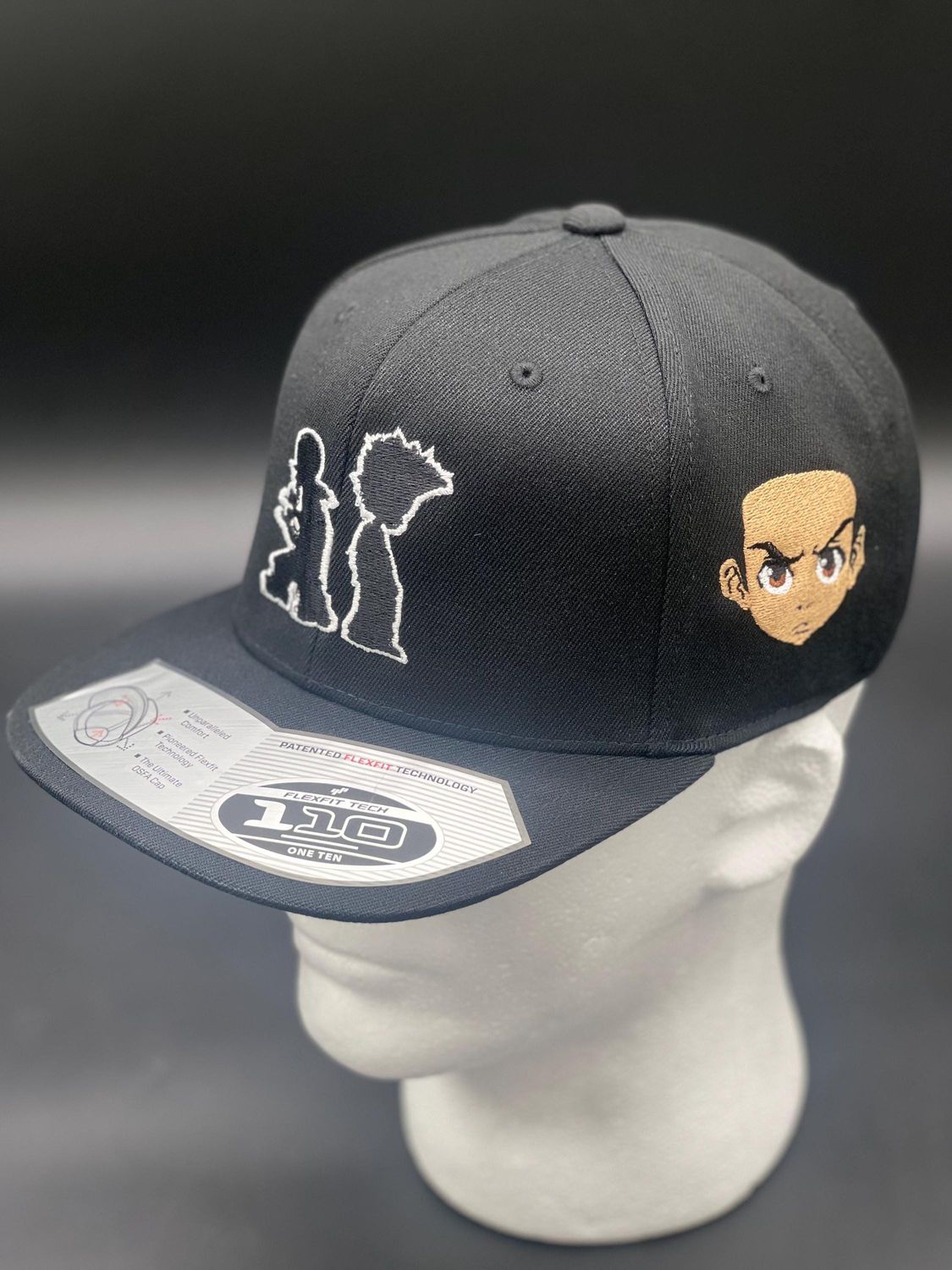 The Boondocks Inspired Embroidered Hat | Huey &amp; Riley Urban Anime Snapback Cap | Streetwear Apparel | Cartoon Pop Culture Gift