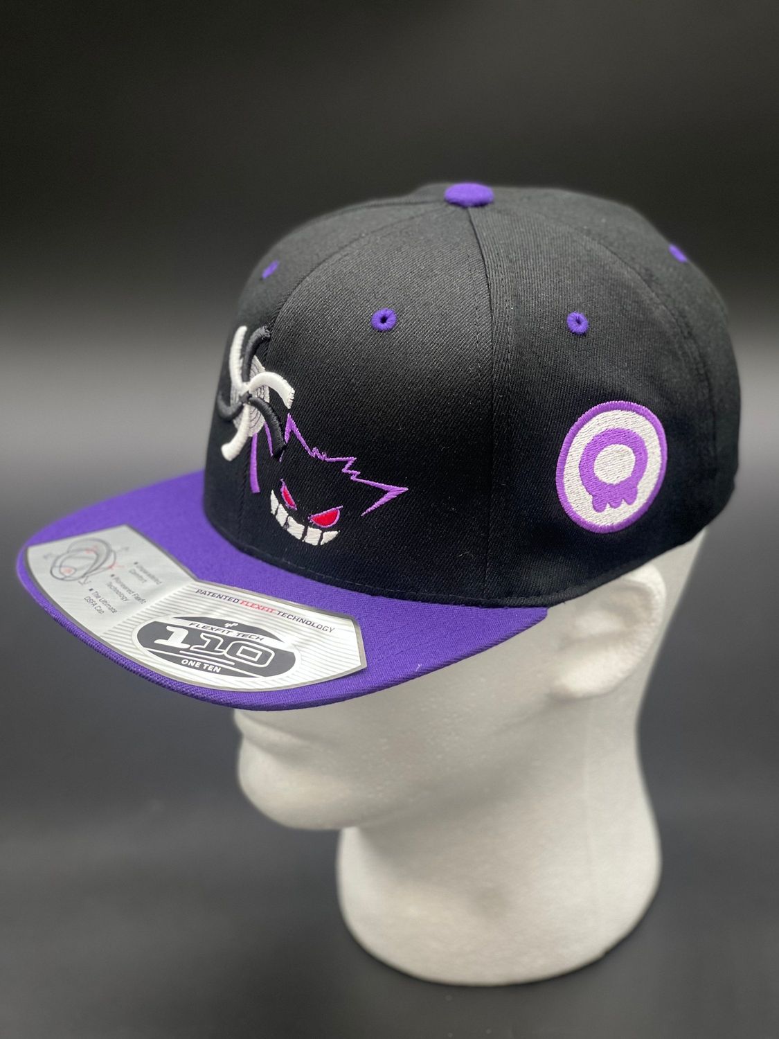 Pokémon Gengar Shadow Ball Hat | Happy Ghost Cap | Custom Embroidered Snapback