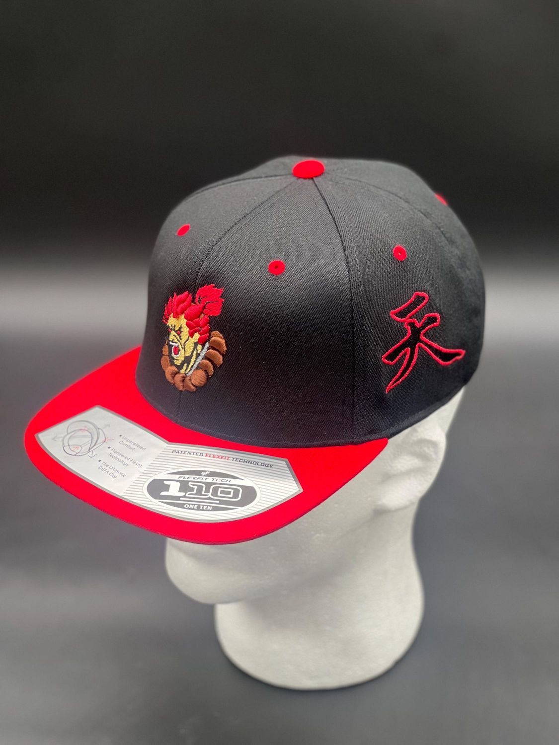 Akuma Street Fighter Embroidered Cap | Custom Adjustable Snapback for Gamers &amp; Anime Fans