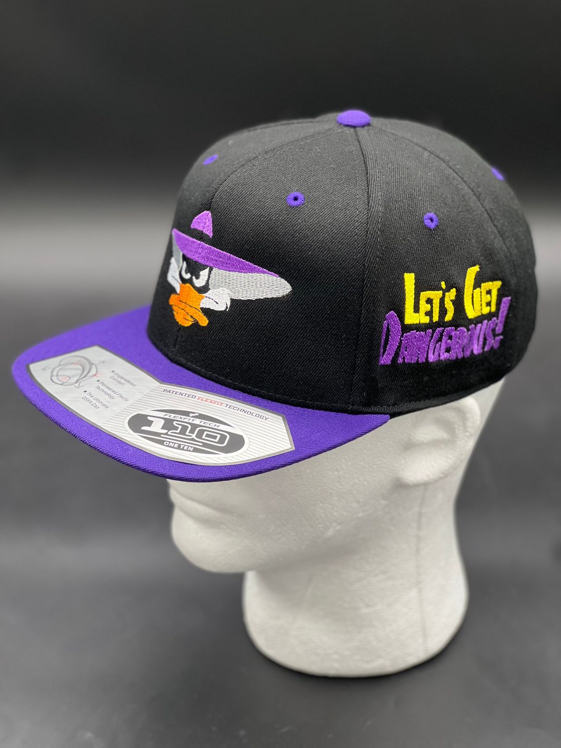Darkwing Duck Inspired | Embroidered Snapback Hat | Retro Cartoon Streetwear | 90s Nostalgia Fans