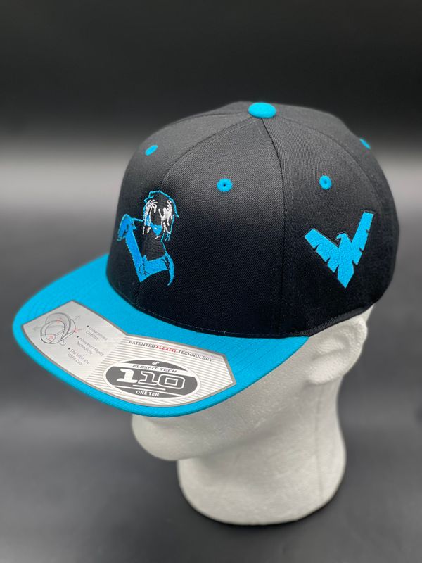 Nightwing Inspired Embroidered Snapback Hat | DC Comics Superhero Streetwear Gift