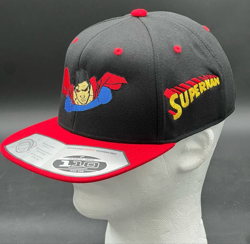 Superman Embroidered Snapback Hat – Custom Comic Book Cap, Cosplay Costume Gift