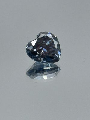 Blue Moissanite 10x9mm approx, Fancy Cut Heart, Loose Moissanite Gemstone, 3.4 ct