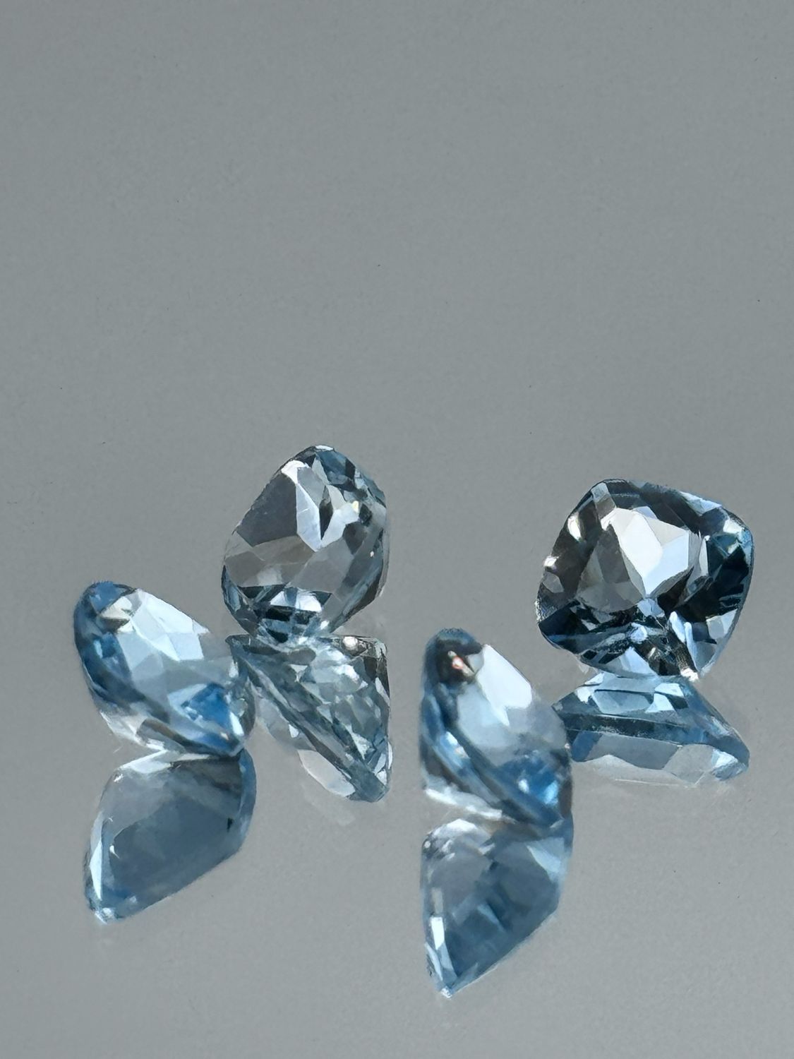 Natural Faceted Blue Topaz, Mixed Lot, Minimum 10 Carat Total Weight, Mixed Shapes &amp; Sizes, Minimum 8 Stones Per Parcel, Stones Clean To Slightly Included. No Two Are Exactly The Same