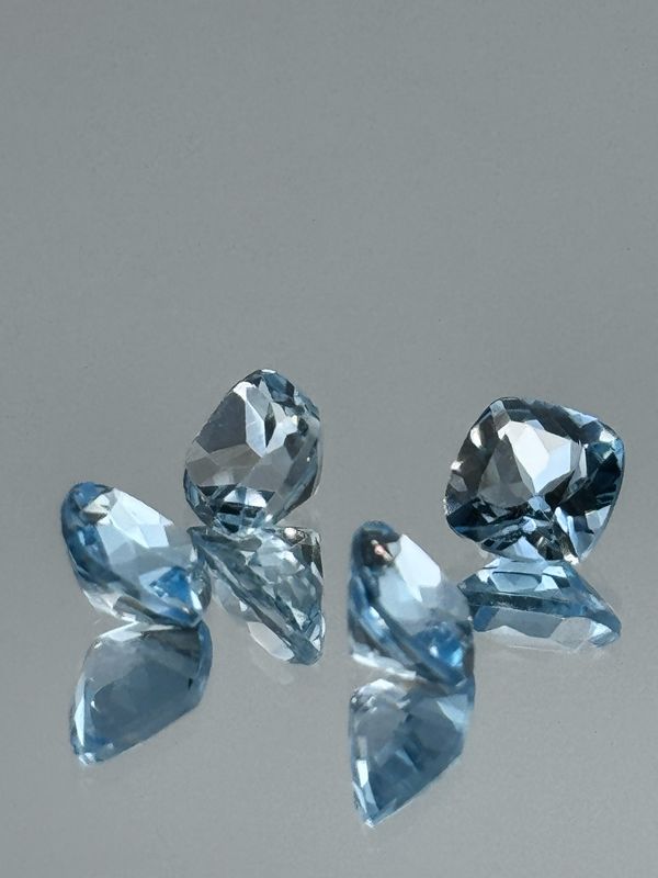 Natural Faceted Blue Topaz, Mixed Lot, Minimum 10 Carat Total Weight, Mixed Shapes &amp; Sizes, Minimum 8 Stones Per Parcel, Stones Clean To Slightly Included. No Two Are Exactly The Same