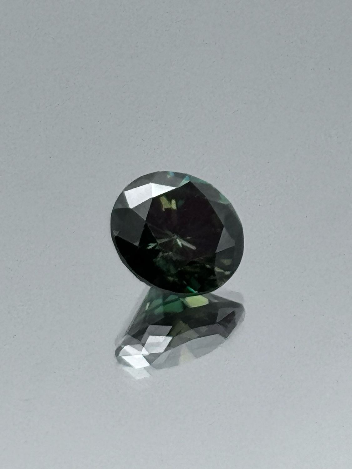 Green Moissanite 9.8mm Round Brilliant, Loose Moissanite Gemstone, 3.32 ct