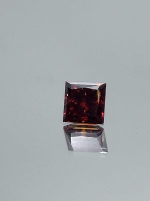 Red Princess Moissanite, 8.11mm 3.25ct, VVS1, Loupe Clean