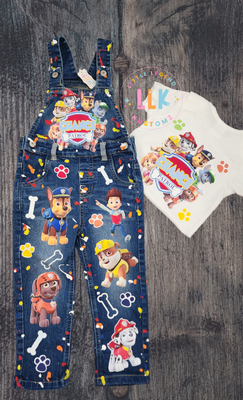 Custom overall birthday outfit