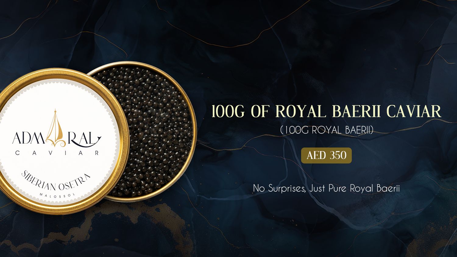 Royal Baerii – 100g Pure Caviar