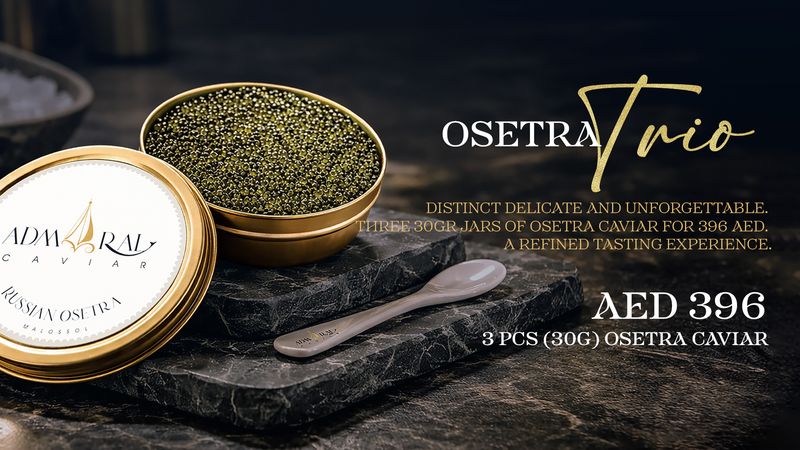 Osetra Trio – 90g Osetra Trio – 90g