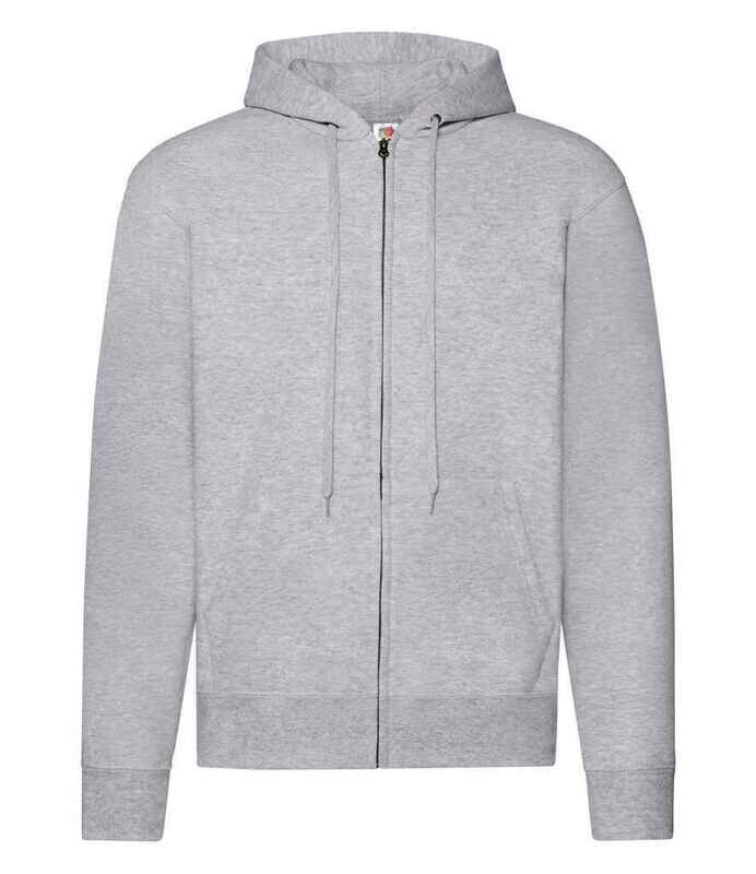 VVC / Douglas Zipped Hooded Sweatshirt with embroidered badge - 11 colour choices (Fruit of the Loom)