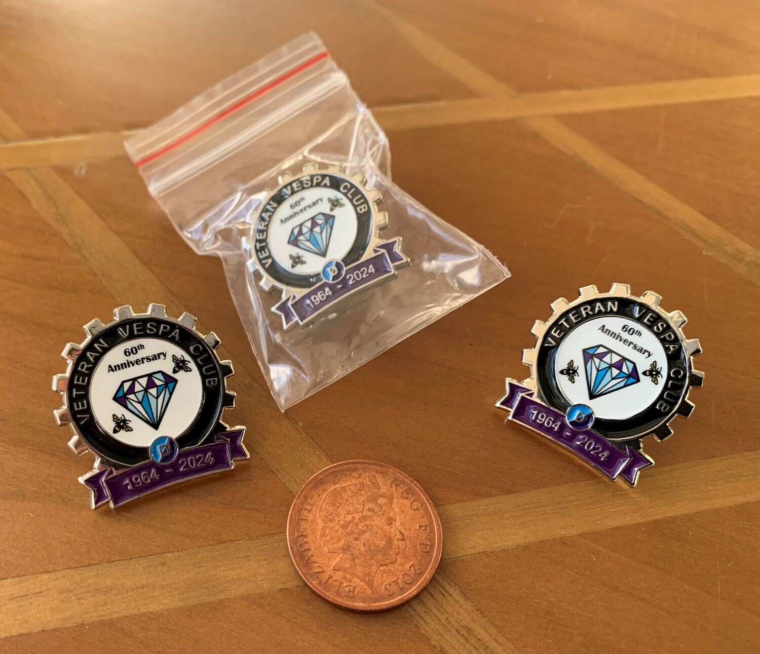 Diamond Anniversary pin badge