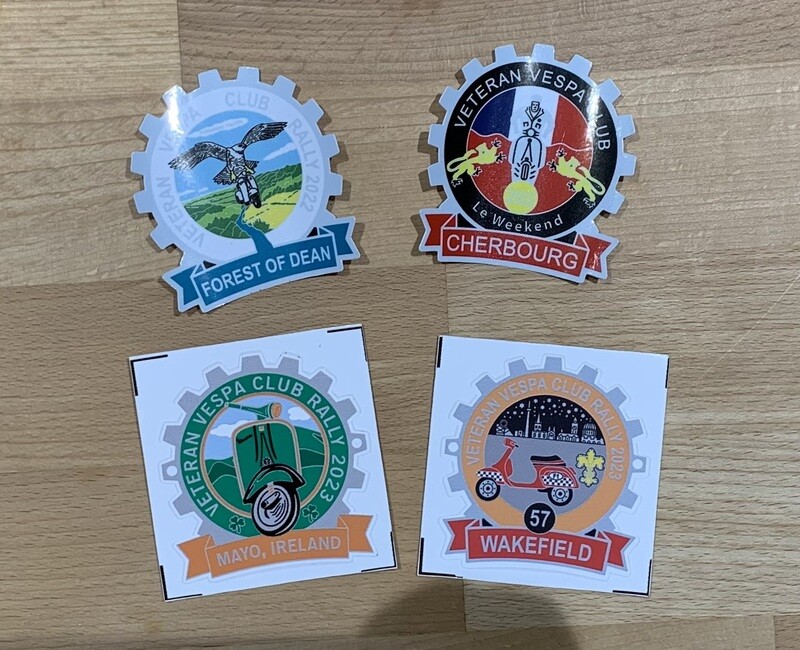 Club rally cog badge stickers
