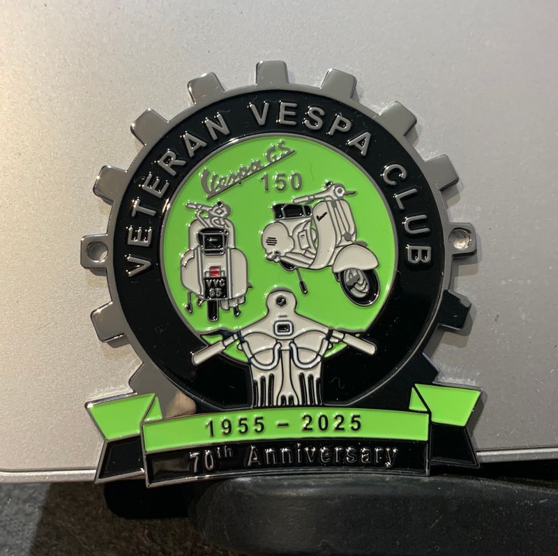 Vespa GS 150 VS1 70th Anniversary Cog Badge