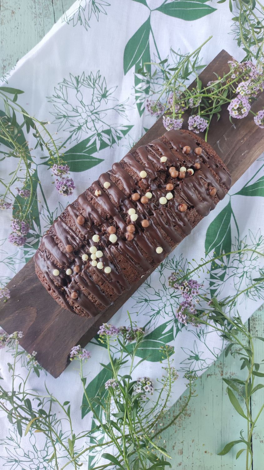 Bizcocho de chocolate con chocolate