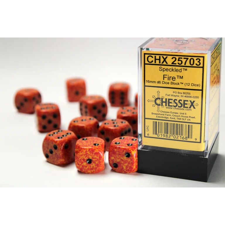 Dice - 12 d6 - Fire