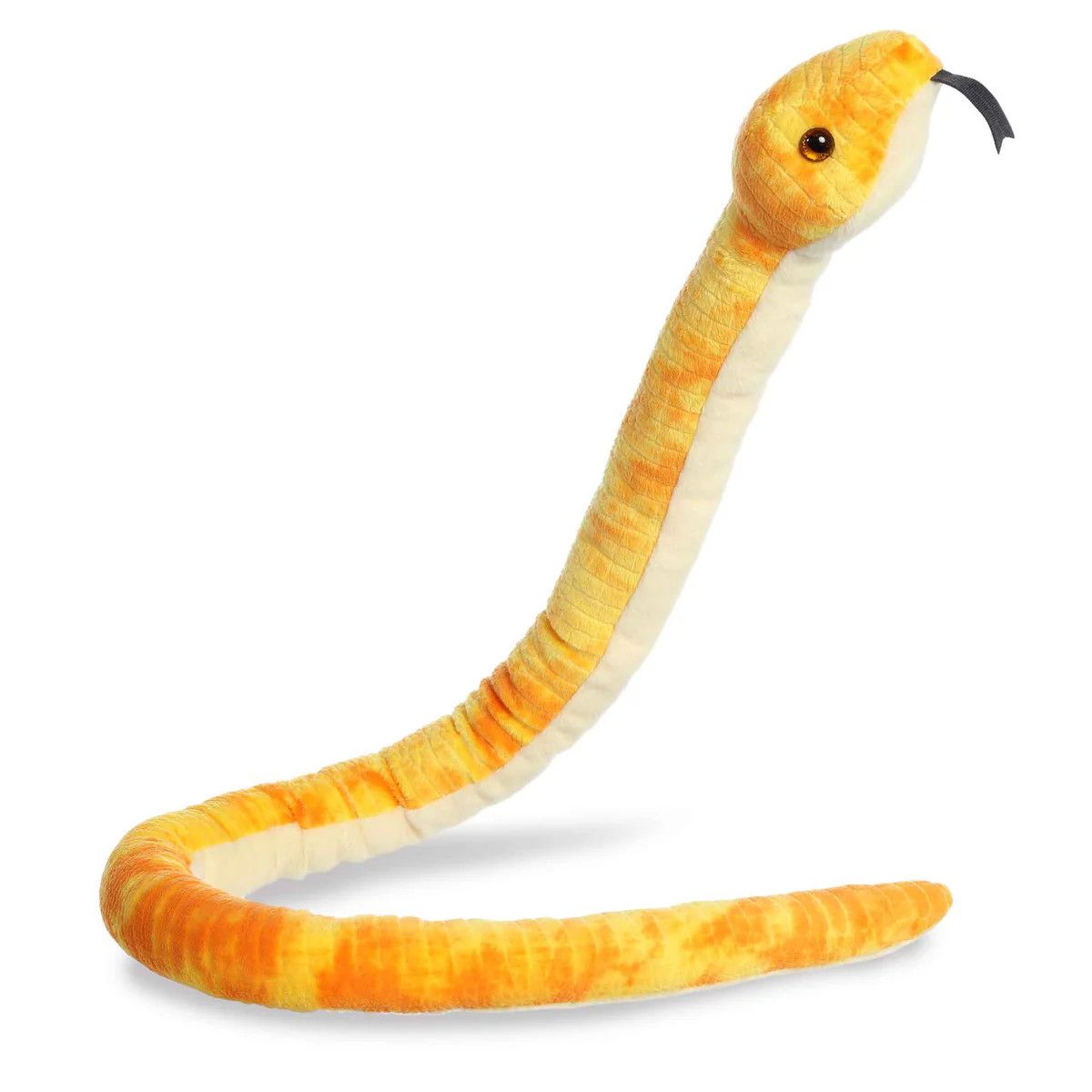 A 3ft long mango corn snake with it&#39;s tongue stuck out for added character.