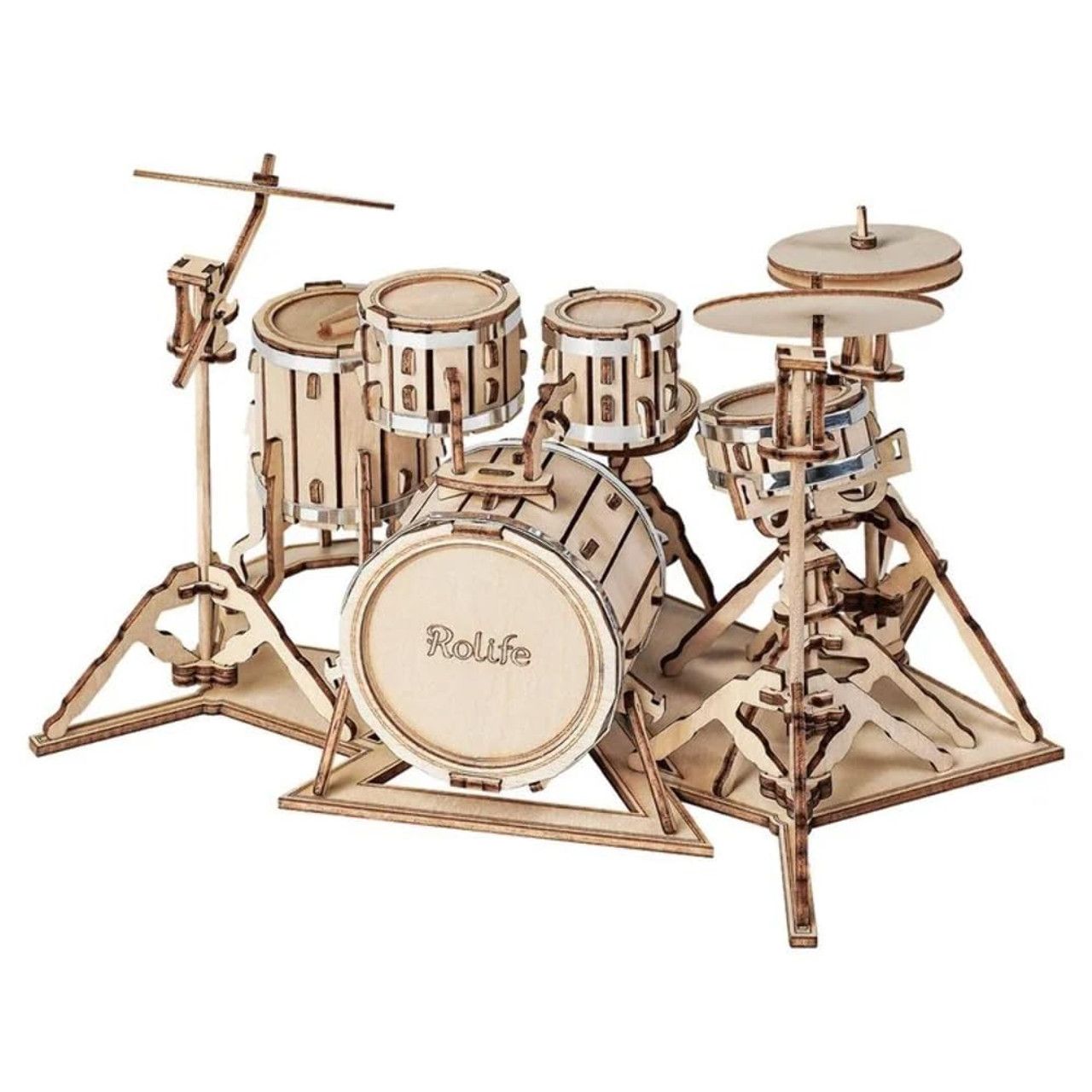 Rolife Wooden Puzzle - Drum Kit