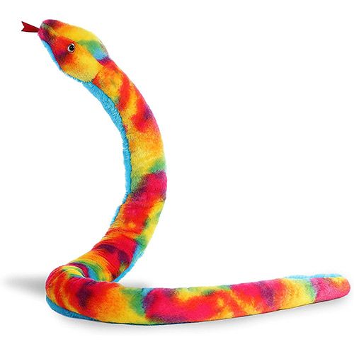 A fluffy three foot long rainbow snake.