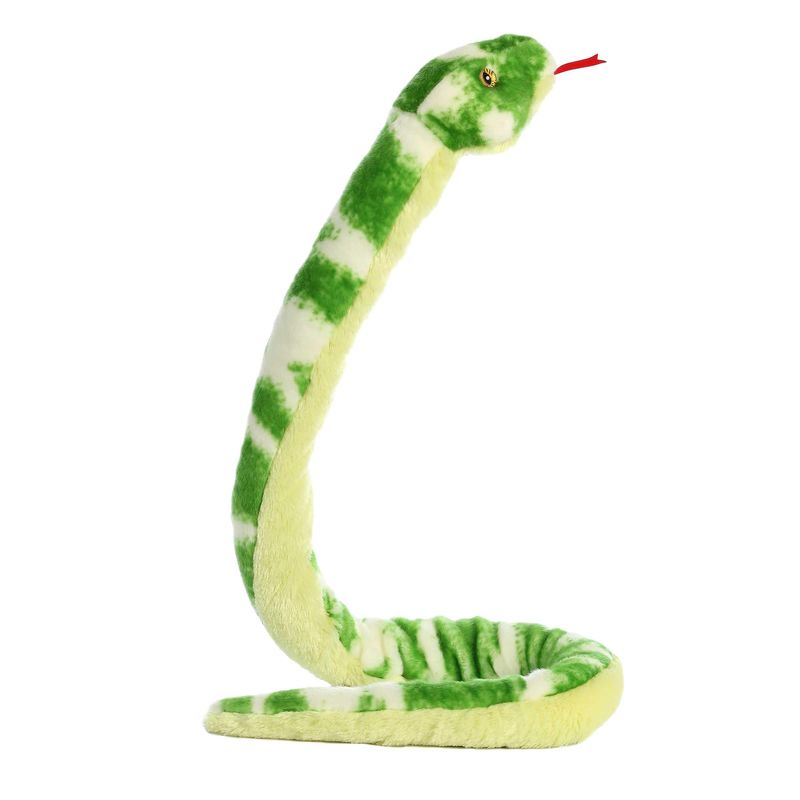 A 3ft tall bright green fluffy emerald tree boa.