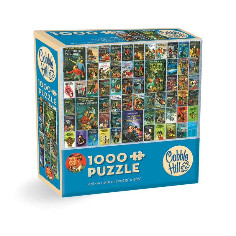 A 1,000 piece collage puzzle of the Hardy Boys mystery novels.