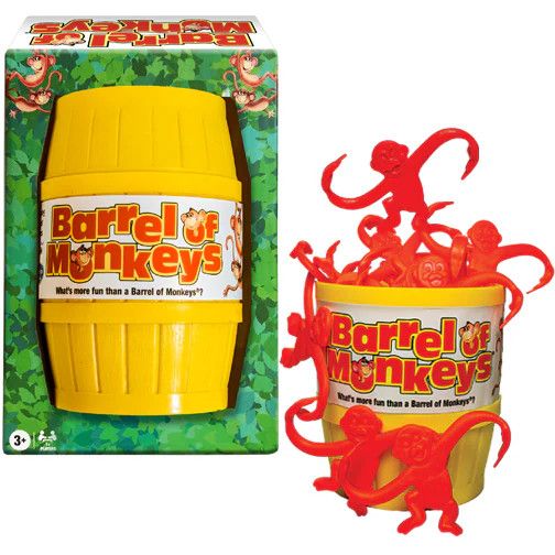 A classic barrel of monkeys filled to the brim with lots of fun stuff.