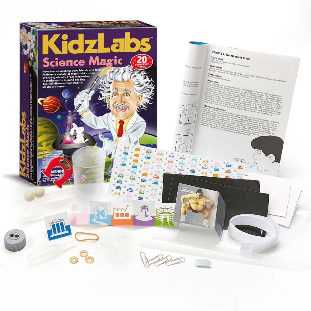 A Kidz Lab - Science Magic Kit including 20 different magic tricks to learn.
